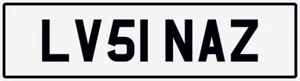 ❤ LOVES NAZ LOVE NAZEEN NAS NASEEM NAZZ NAZZA PRIVATE REG NUMBER PLATE LV51 NAZ - Picture 1 of 3