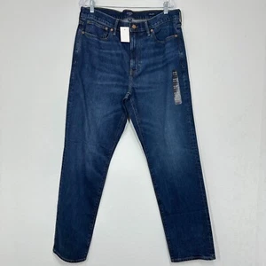 J. Crew Factory Relaxed Fit Vintage Flex Dark Wash Denim Jeans Size 35 x 34 NWT - Picture 1 of 8
