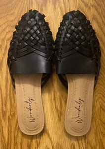 Wonderly Etta schwarze Damen-Pantoletten Huaraches Größe 6 NEU UVP $ 60 - Bild 1 von 7