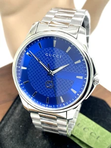 Reloj Gucci Hombre YA126371 G-Timeless Cuarzo Suizo Esfera Azul Plateado Acero 40mm - Imagen 1 de 13