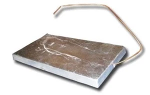 Zinc Anode - 3" x 6" Hang Overboard w/ Copper Wire - Picture 1 of 1