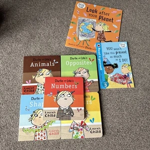 Charlie & Lola Book Bundle Board Books Opposites Numbers Picture Books - Picture 1 of 10