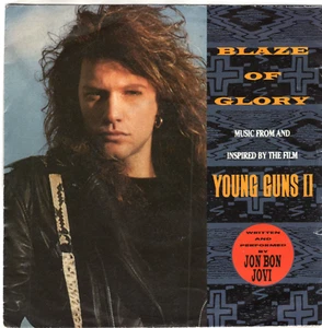 JON BON JOVI ~ Blaze Of Glory ~1990 UK Mercury 7" vinyl single in pic. sleeve - Picture 1 of 3