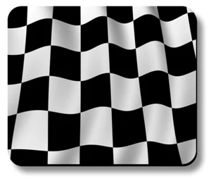 Mouse Pad Art Print Checkered Flag Design Pattern Non-Slip 1/8in or 1/4in Thick - Picture 1 of 3