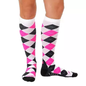 Calze a compressione da uomo Zensah rosa bianco grigio argilla taglia large - Foto 1 di 2
