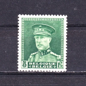 Belgium 1931 Definitives King Albert I 5 Fr Green MH BE105 - Picture 1 of 2