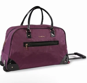 BEBE Giselle Rolling Duffel Bag, 23", Dark Purple - Picture 1 of 13
