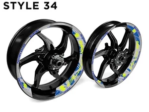 Suzuki Bandit 1250 Adesivi decalcomania cerchio moto avvolgente per ruote da 17 pollici - Foto 1 di 24