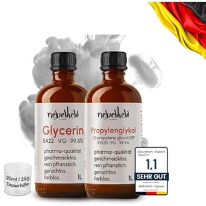 PG VG | Glycerin & Propylenglycol | 2 X 1000 Ml | Liquid Base 50 50 | Lebensmitt - Bild 1 von 4