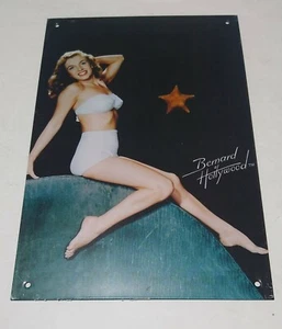 MARILYN MONROE PIN-UP TIN METAL SIGN OHIO WHOLESALE BERNARD OF HOLLYWOOD 6"x9" - Picture 1 of 2