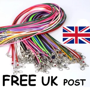 18" - 20" FAUX LEATHER THONG CORD NECKLACE - CHOOSE COLOUR & AMOUNT - Imagen 1 de 20