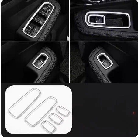 5Pcs Interior Window Lift Switch Cover Trim For Porsche Cayenne Macan Panamera Foto 1 de 4