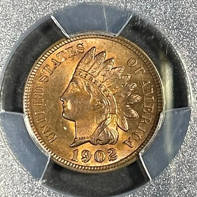1902 Indian Head Cent MS64 RB PCGS - Image 1 of 4