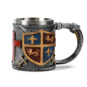 Gothic Fantasy & New Age - Decorative Tankard - Gold and Silver Coat of Arms - Picture 1 of 7