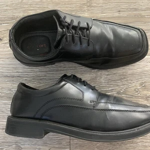 Zapatos de vestir Dexter para hombre negros cómodos Oxford punta cuadrada con cordones talla 9 - Imagen 1 de 7