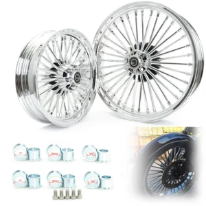 21x3.5 16x3.5 Fat Spoke Wheels Tubeless For Yamaha XVS650 V-star VSTAR 650 1100 - Picture 1 of 6