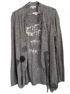 DESIGNER Boo Radley Australia Ladies Grey Twin Set Size S In EXCELLENT Condition - Picture 1 of 7