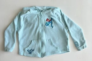 Disney Parks girls blue hoodie full zip jacket Mermaid Ariel Princess XS - Picture 1 of 9