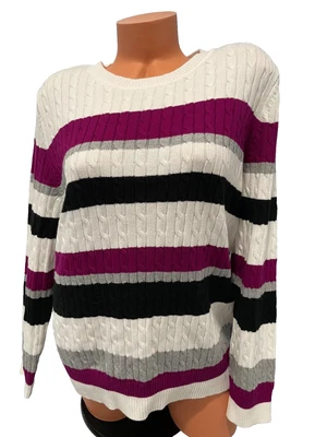 SUÉTER TOP KAREN SCOTT (XL) PUNTO MULTICOLOR CUELLO REDONDO Foto 1 de 4