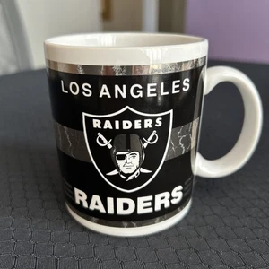 Vintage 1990's Los Angeles Raiders Ceramic NFL Coffee Mug Raiders Logo Papel - Picture 1 of 6