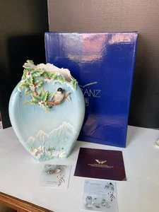 VENTA PRETARIFA: Jarrón de porcelana Franz Holiday Beginning Chicagodee. Ret. 2010 como nuevo - Imagen 1 de 10