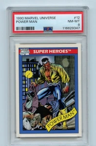 1990 MARVEL UNIVERSE #12 POWER MAN PSA 8 - Picture 1 of 2