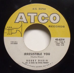 Bobby Darin - Irresistible You - 1961 Pop 45 on Atco - Picture 1 of 2