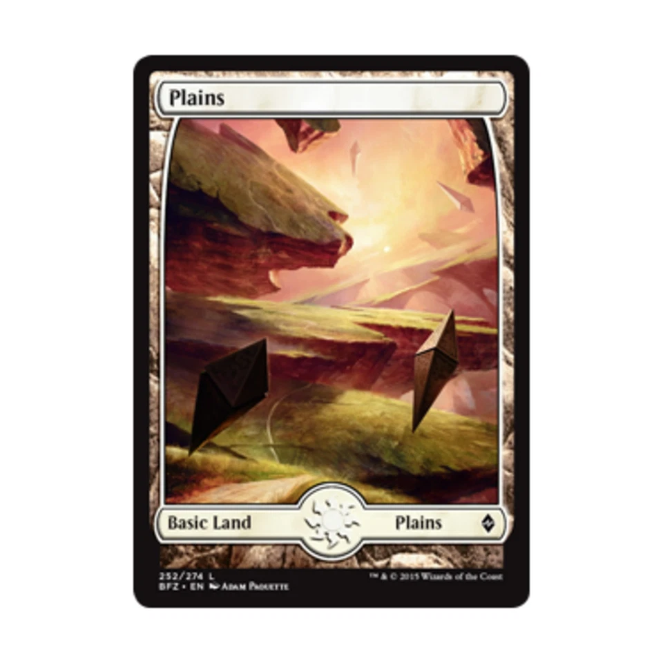WOTC MTG Battle for Zendikar Plains #252 (Expanded Border) (C) (Foil) VG - Image 1 of 1