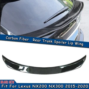 Fit For Lexus NX200 NX300 2015-2020 NEW Rear Trunk Spoiler Wing Lip Carbon Fiber - Picture 1 of 6