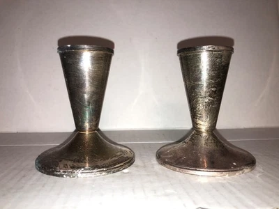 DUTCHIN CREATIONS STERLING SILVER CANDLE HOLDERS - Image 1 of 4