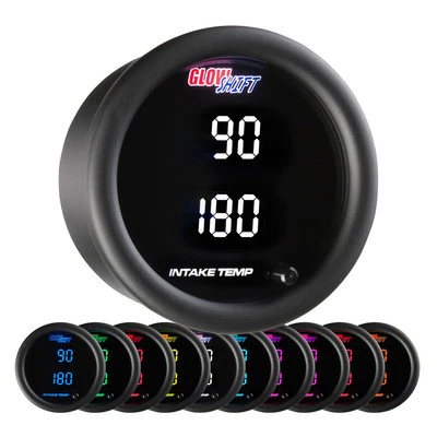 GlowShift 10 Color Digital Dual Air Intake Temperature Gauge - Image 1 of 4