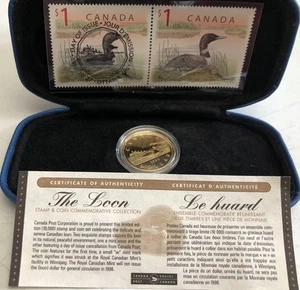 1998 CANADA ‘THE LOON’ STAMP & COIN COLLECTION w/COA & Box - Picture 1 of 6