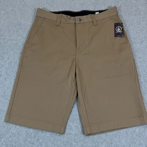 Volcom Men's 30 Vmonty Stretch Shorts Khaki Surf Skate NWT Bermuda - Picture 1 of 17