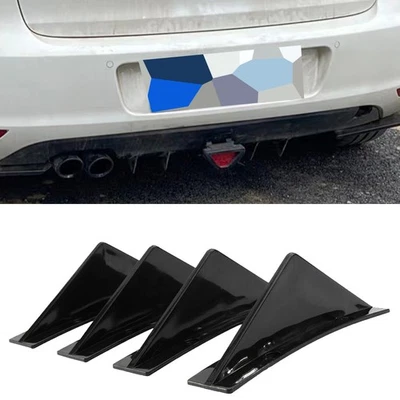 For Buick Verano Rear Bumper Lip Diffuser 4 shark Fin Spoiler Splitter — 第 1/4 张图片