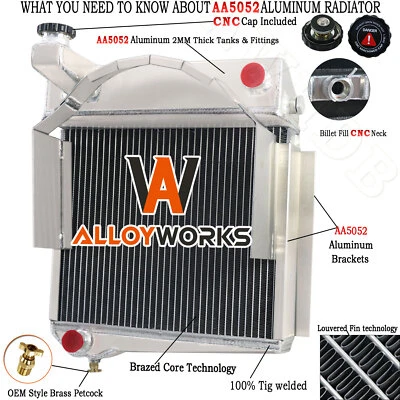 4 Row Radiator For 1958-67 Austin Healey Sprite MG Midget 948-1098 0.9/1.1L 1960 - Image 1 of 4