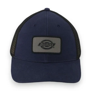 Dickies Patch Logo Men's Navy Blue Snapback Trucker Hat Cap - Picture 1 of 3