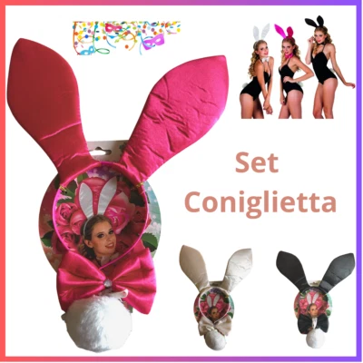 Maschera carnevale maschere coniglietta vestito costume coniglio accessori bunny - Immagine 1 di 4