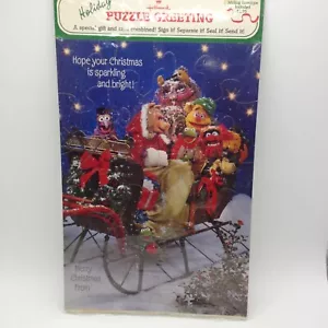 Puzzle natalizio vintage Hallmark saluto Jim Henson Muppets Natale NOS Kermit - Foto 1 di 6