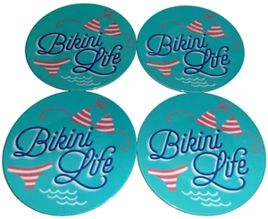 Coastal ~ Melamine ware ~Tidbit Candy Side Plates~6" ~BIKINI LIFE ~ Set of 4 - Picture 1 of 1