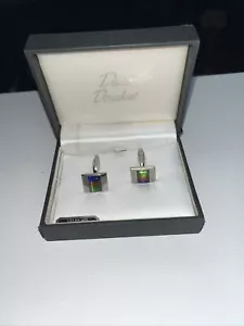 David Donahue Silver Cufflinks Mens New In the Box Sterling Vermeil - Picture 1 of 4