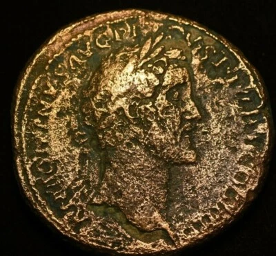 ANTONINUS PIUS IMPERIAL ROMAN SESTERTIUS COIN  - VG CONDITION  - Image 1 of 2