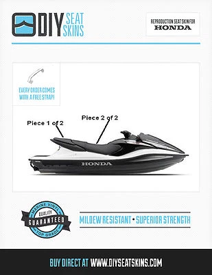 Cubierta de asiento HONDA AquaTrax R-12 F-12 X F-15 X NEGRA 2002 03 04 05 06 2007 ^ Foto 1 de 2