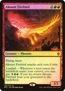 MTG FOIL Akoum Firebird  - Battle for Zendikar #138 - Picture 1 of 1