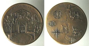 *TRIU* BERGAMO MEDAILLE 1992 CNB Strada Priula in Bronze Autor Iannù - Bild 1 von 1
