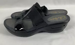 Cole Haan Air Women Sandal Shoe Size 8 Black Slide Heel Wedge - Picture 1 of 4
