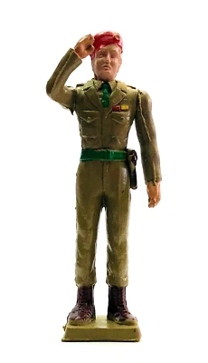 VINTAGE AOHNA ATHENA ΑΘΗΝΑ RED BERET SOLDIER OFFICER PLASTIC SOLDIER USED RARE - Image 1 of 4