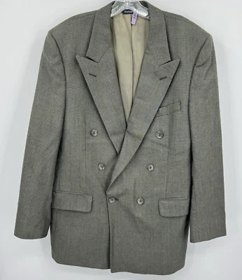 Blazer vintage Burberrys para hombre 42 doble botonadura a cuadros lana Union abrigo deportivo Foto 1 de 4