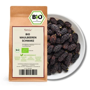 (26,90 EUR/kg) 1kg BIO Maulbeeren schwarz, schwarze Maulbeeren BIO ungezuckert - Bild 1 von 6