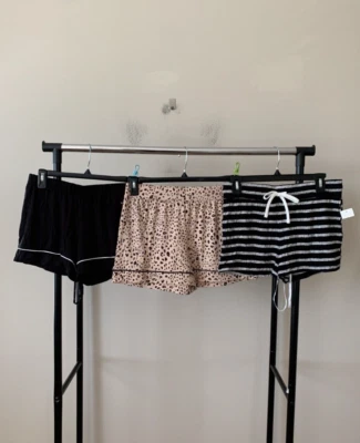 NWT! Lot of 3 Alfani Women's Sz S Soft Knit Boxer Pajama Shorts Bundle Pull on - Image 1 of 4