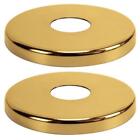 2 x Gold Tap Shower Pipe Cover High Collar G1/2 G3/4 Steel